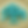 20pcs lite bleu turquoise imitation de perles de verre tchèque rondes 8mm sku-29124