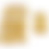 Rectangle de brick grande vague jaune clair le lustre des perles de verre tchèque de bohème originau sku-16893
