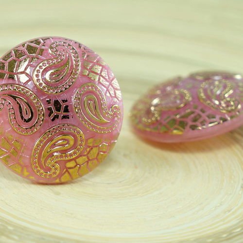 1pc opaque valentine rose de la feuille d'or de peau de serpent de l'oriental à la main le verre tch sku-27520