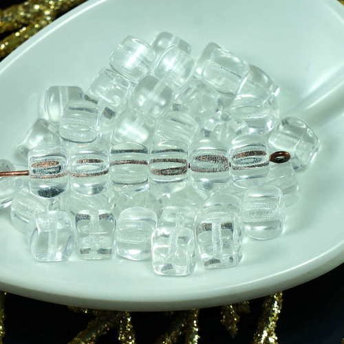 Claire en cristal tchèque cube de verre perles de 5 mm x 5.5 mm 36pcs sku-21411