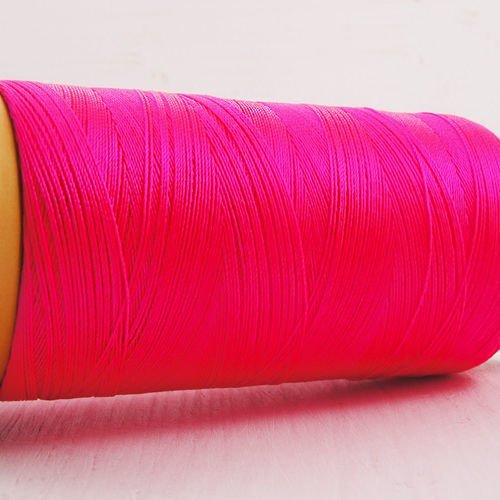 750m 820yrd fuchsia rose nylon 3-les fils de perles de pompon de fil cordon chaîne de bijoux de cord sku-38370