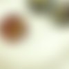 4pcs picasso rouge cristal de travertin mat or se laver rustique libellule plat pièce ronde verre tc sku-30417