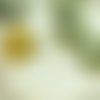 4pcs picasso cristal jaune vert tacheté de travertin mat or se laver rustique libellule plat pièce r sku-30422