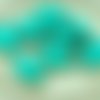 4pcs picasso turquoise vert grand plat ovale table à la fenêtre de coupe tchèque perles de verre 20m sku-28599