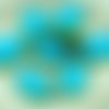 4pcs picasso bleu turquoise grand plat ovale table à la fenêtre de coupe tchèque perles de verre 20m sku-28601