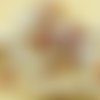30pcs blanc metallic arc-en-ciel d'or sliperit de la moitié des champignons bouton de verre tchèque  sku-30977