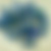 20pcs picasso bleu opaque tchèque tube de verre perles 5mm x 15mm sku-27087