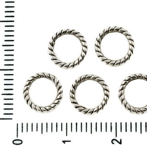 80pcs argent antique ton gros trou de liaison connecteur fermé anneau de saut entretoise ronde donut sku-37516