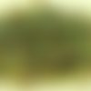 Anissa picasso cristal vert jaune rouge foncé rayé rustique terreux tribal tour 6/0 tchèque en verre sku-33629