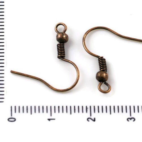 50pcs antique de couleur cuivre plaqué français earwire crochets de boucle d'oreille de fil en vrac  sku-37773