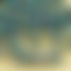 40pcs nébuleuse pourpre opaque turquoise green ronde à facettes feu poli entretoise de verre tchèque sku-35524