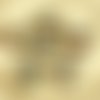 4pcs picasso beige brun rustique fenêtre libellule plat pièce de taille de table de la ronde verre t sku-30389