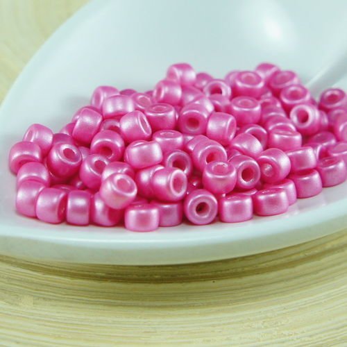 10g pearl shine valentine rose matubo 6/0 tchèque en verre grand trou perles de rocaille entretoise sku-26564