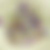 40pcs californie pourpre violet or demi-verre tchèque bell fleur de perle de bouchons 7mm x 5mm sku-28905