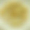 60pcs picasso blanc jaune 2 deux trous de tissage de verre tchèque ronde plate de pièce de monnaie d sku-29022