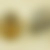 1pc à la main le verre tchèque bouton de fleur en or noir taille 6 13 5 mm sku-37610