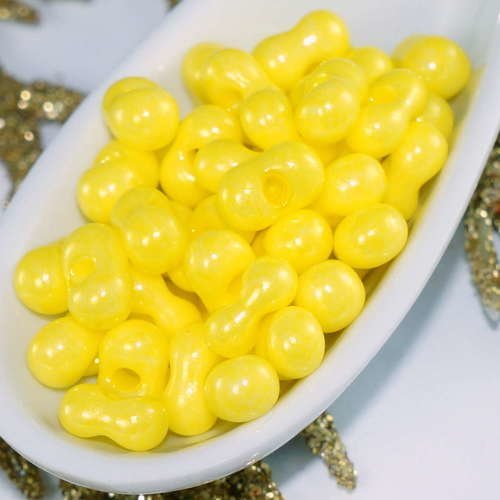 20g opaque jaune citron farfalle perles de rocaille en verre tchèque de preciosa d'arachide intercal sku-17908