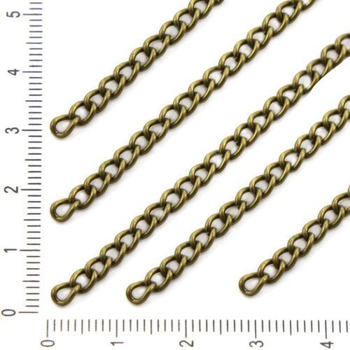 1m 3.3 ft 1.1 m en bronze antique ovale câble de liaison de la chaîne de fabrication de bijoux en mé sku-38040