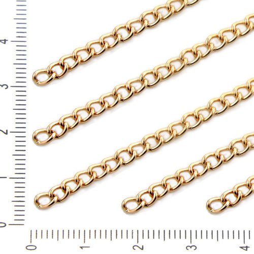 1m 3.3 ft 1.1 m en plaqué or de forme ovale câble de liaison de la chaîne de fabrication de bijoux e sku-38049