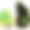 1pc cristal vert grande table de coupe tranche focal pépite agate de glace pendentif quartz charme d sku-38950