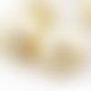 4pcs crème de marron blanc perle d'imitation mat ronde pressée druk chunky grand verre tchèque perle sku-39031