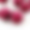 8pcs perle d'imitation bordeaux rouge foncé mat ronde pressée druk de grands tchèque perles de verre sku-39037