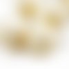 8pcs crème de marron blanc perle d'imitation mat ronde pressée druk de grands tchèque perles de verr sku-39042