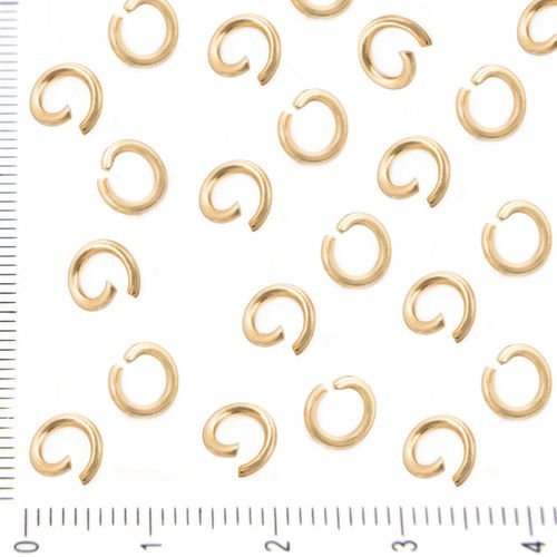 100pcs en vrac plaqué or ouvrez anneau de saut reliant tour pour la fabrication de bijoux en métal l sku-38886