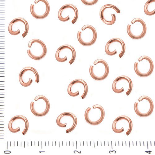 100pcs en vrac plaqué or rose ouvert anneau de saut reliant tour pour la fabrication de bijoux en mé sku-38887