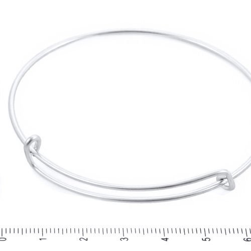 2pcs argenté adolescents initiale personnalisée de charmes bracelet manchette en laiton en métal con sku-38987