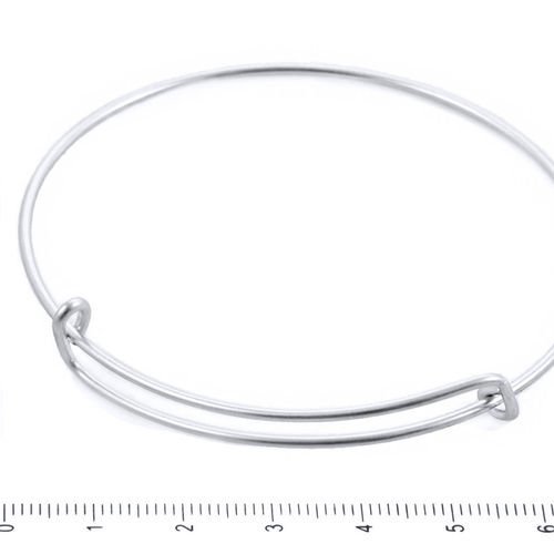 2pcs argent en acier inoxydable pour les adolescents initiale personnalisée de charmes bracelet manc sku-38888