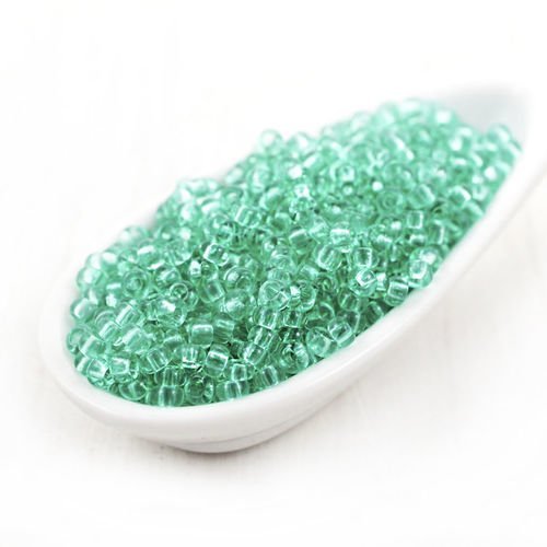 20g de cristal turquoise aqua vert verre tchèque ronde perles de rocaille 10/0 preciosa de entretois sku-39149