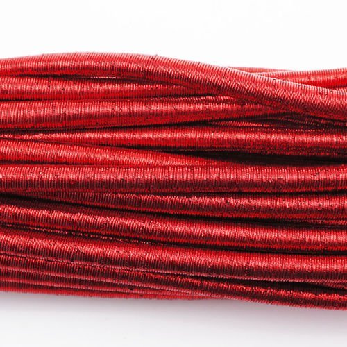 1pc de noël rouge cordon de serrage tube de caoutchouc de tissu de polyester de nylon élastique exte sku-38997