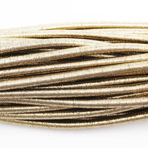 1pc or cordon de serrage tube de caoutchouc de tissu de polyester de nylon élastique extensible rond sku-38999