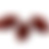 Rouge picasso verre feuille de perles tchèque de de de exclusifs sculpté de feuilles de de de sculpt sku-16390