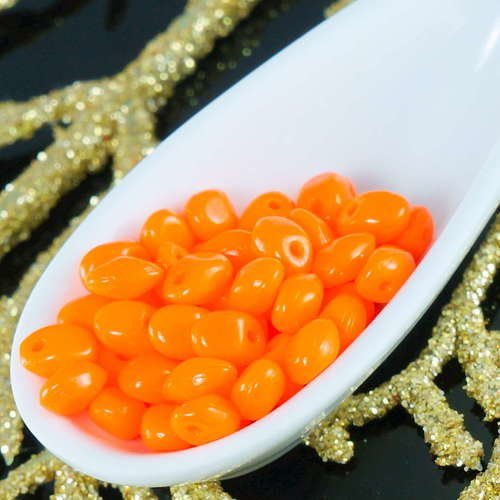 20g d'orange verre tchèque solo perles de rocaille preciosa pressé de de tchèques en plat talon de 2 sku-17942