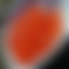 Orange transparente en verre tchèque ronde perles de rondes en de printemps halloween été des brilla sku-17380