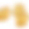 Transparent mat de verre jaune de la feuille de perles tchèque de de de exclusifs sculpté de feuille sku-17640