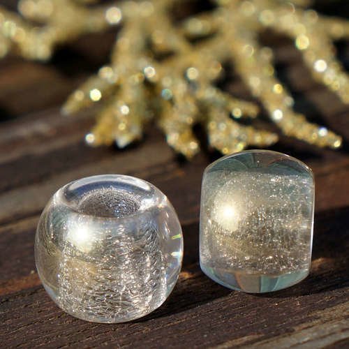 Or cristal grand trou des perles de verre ronde tchèque de de bohème exclusifs authentique 10mm x 11 sku-16715