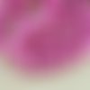Fuchsia valentine rose perle de verre tchèque ronde perles de imitations de fines 14mm 4pcs sku-26995