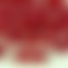 40pcs cristal rubis foncé rouge tuile plate carrée 2 deux trou de verre tchèque perles de 6mm sku-32247