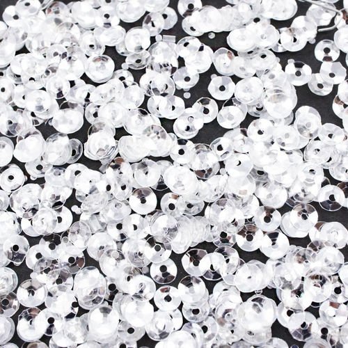20g de blanc argenté à facettes tour de la coupe de paillettes confettis à coudre sur la broche de l sku-40157