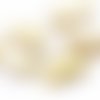 8pcs picasso blanc marron verre tchèque transporteur 2 trous connecteur tube de perles de 9mm x 17mm sku-39719