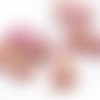 8pcs picasso brun rouge travertin blanc albâtre opale verre tchèque transporteur 2 trous connecteur  sku-39720