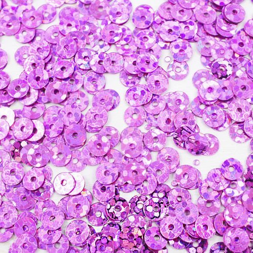20g métallisé violet glitter sparkle plate ronde paillettes confettis à coudre sur la broche de la b sku-40093