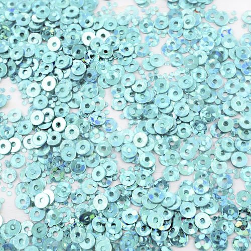 20g métallisé bleu turquoise glitter sparkle plate ronde paillettes confettis à coudre sur la broche sku-40101