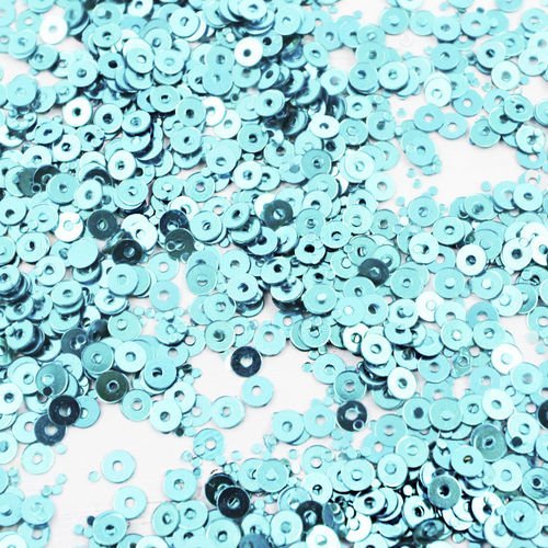 20g métallisé turquoise bleu rond plat paillettes confettis à coudre sur la broche de la broderie 3m sku-40102
