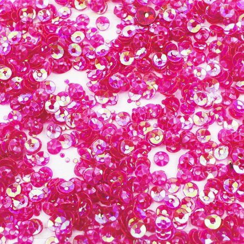 20g métallisé rose fushia vert facetté tour de la coupe de paillettes confettis à coudre sur la broc sku-40113
