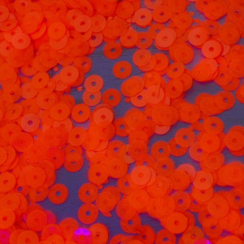 20g de néon uv orange rond plat paillettes confettis à coudre sur la broche de la broderie 4mm trou  sku-40155
