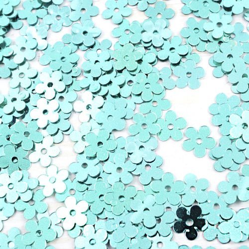20g métallisé bleu turquoise en forme de fleur paillettes confettis plat à coudre sur la broche de l sku-40129
